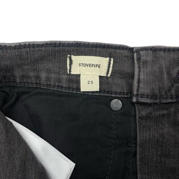NWT MADEWELL Stovepipe High Rise Straight Slim Jean Sz 25 Raw Hem - Picture 7 of 9